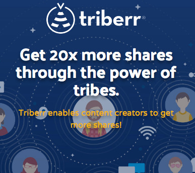 Partage de contenus sur Triberr