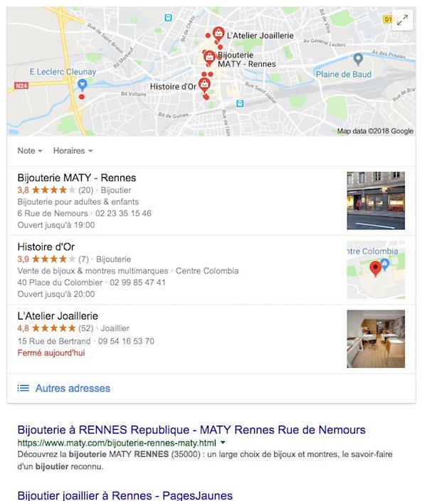 google my business pour le référencement local