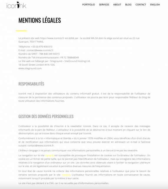 Mentions Legales Cgu