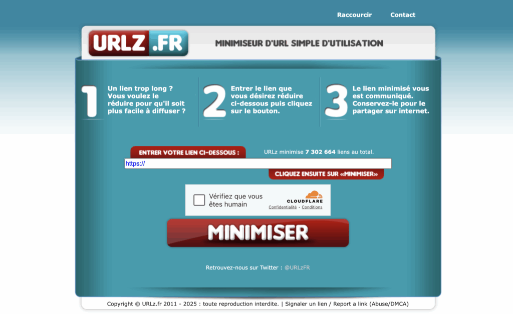 raccourcisseur d'url URLZ