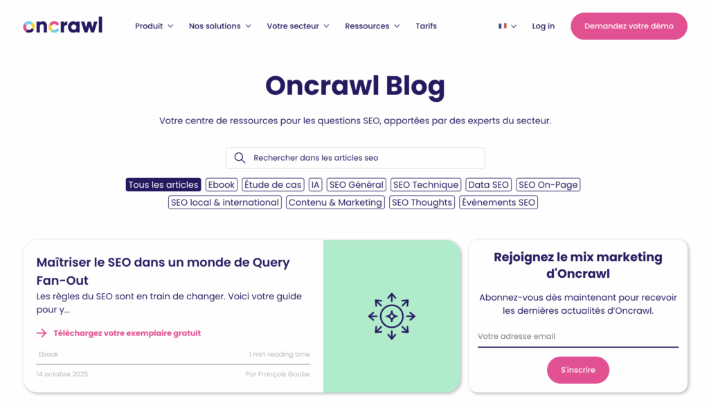 Veille SEO blog oncrawl